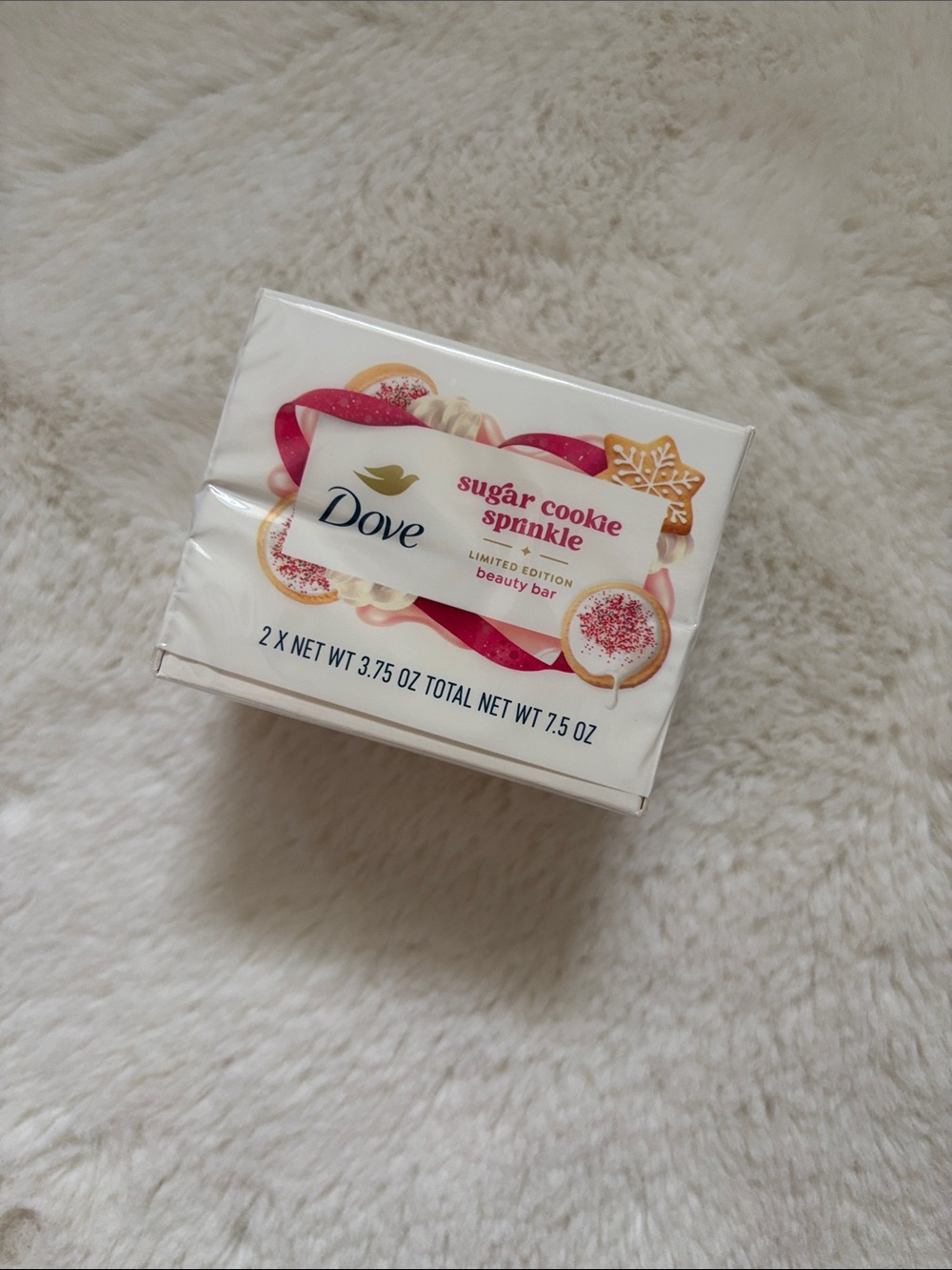 Dove Sugar Cookie Sprinkle Limited Edition Beauty Bar - White & Pink- 2 pack